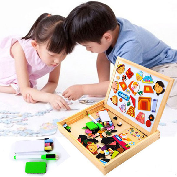 bo-ghep-hinh-nam-cham-bang-go-cho-be-1 Bộ ghép hình nam châm bằng gỗ sáng tạo cho bé